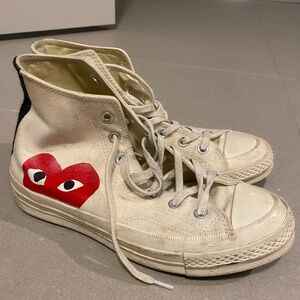 Comme de garçons PLAY high top converse sneakers
